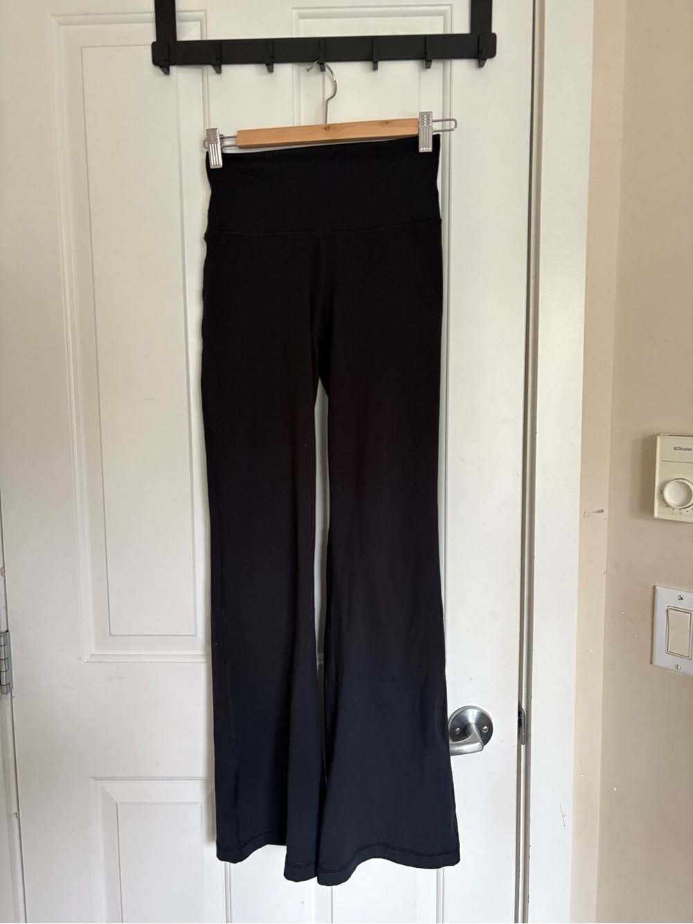 Yogalicious Black Wide-Leg High Waist Yoga Pants